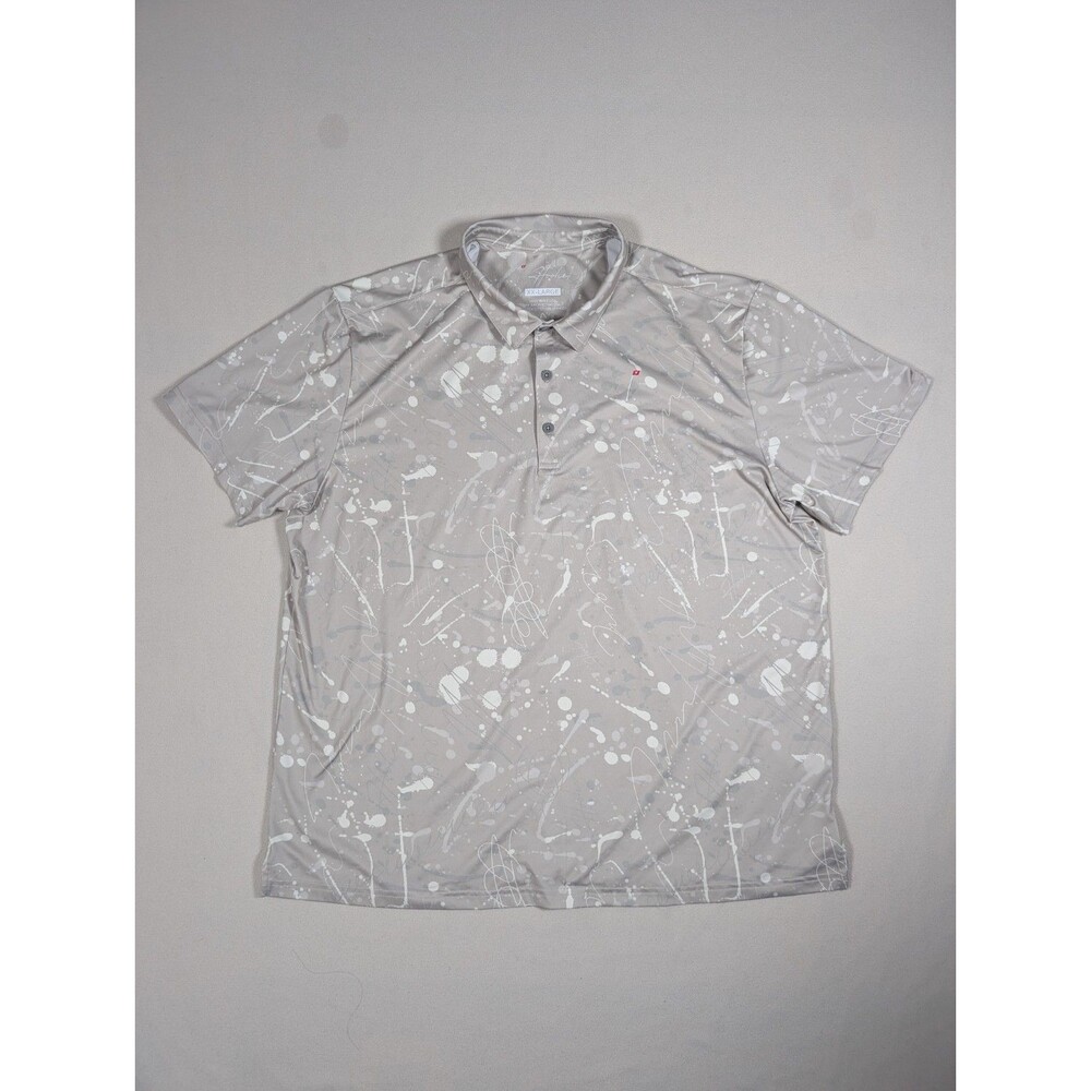 Hoolie Polo Shirt Mens XXL Drip Drop Print Golf Performance Stretch AOP
